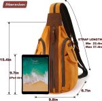 Jannloe Canvas Sling Bag Small Crossbody Backpack for Women Men Casual Shoulder Daypack Outdoor Rucksack Hiking Travel - Image 6